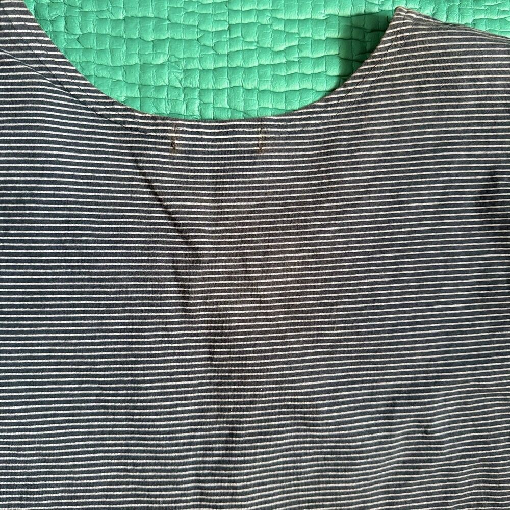 Vintage 2002 Fresh Produce Beach Navy Striped Short Sleeve Cotton Dress M Y2K - Picture 14 of 14
